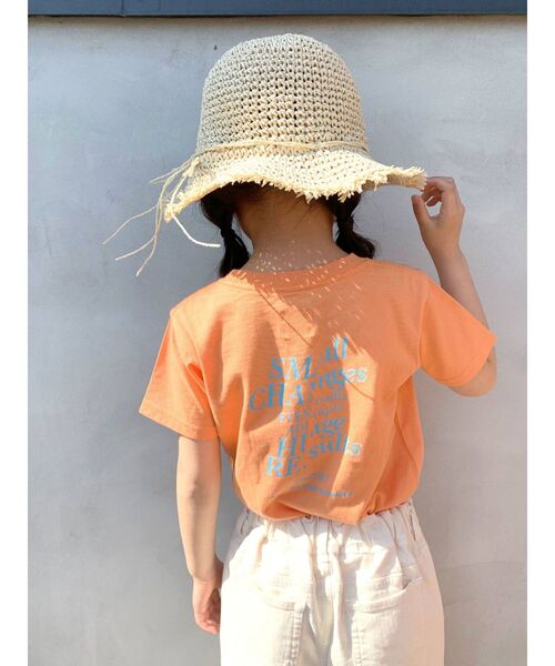 Ungrid（アングリッド）の「Kids カラーロゴルーズTee（Tシャツ/カットソー・キッズ・オフホワイト/グリーン/ピンク/オレンジ・120/100）」の4枚目の写真