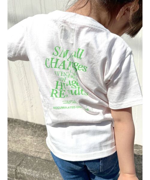Ungrid（アングリッド）の「Kids カラーロゴルーズTee（Tシャツ/カットソー・キッズ・オフホワイト/グリーン/ピンク/オレンジ・120/100）」の9枚目の写真