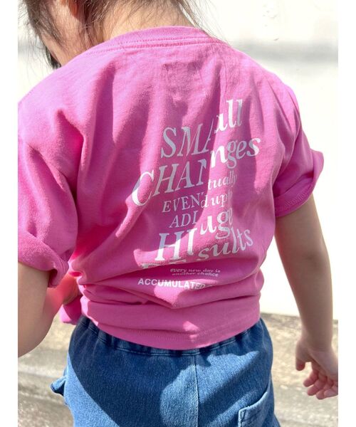 Ungrid（アングリッド）の「Kids カラーロゴルーズTee（Tシャツ/カットソー・キッズ・オフホワイト/グリーン/ピンク/オレンジ・120/100）」の12枚目の写真