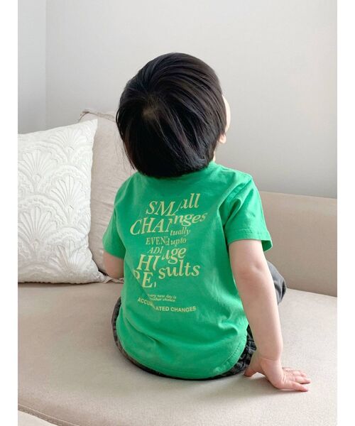 Ungrid（アングリッド）の「Kids カラーロゴルーズTee（Tシャツ/カットソー・キッズ・オフホワイト/グリーン/ピンク/オレンジ・120/100）」の15枚目の写真