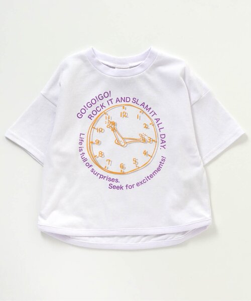 BREEZE（ブリーズ）の「WEB限定 5柄ゆる手書きプリントTシャツ（Tシャツ/カットソー・キッズ・オフホワイト/グレー/ピンク/イエロー/ミント・80/120/100/140/130/110/90）」の2枚目の写真