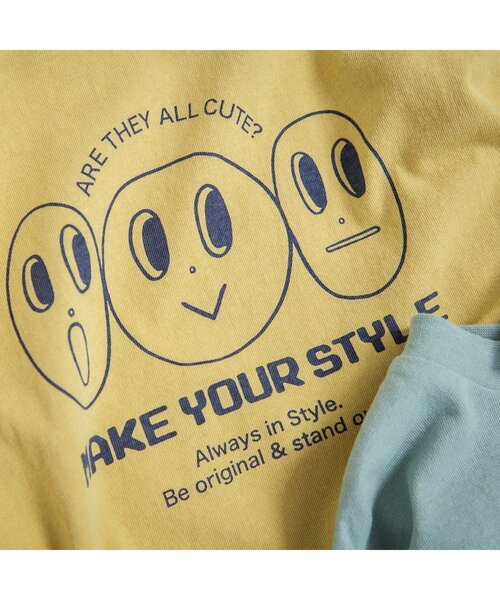 BREEZE（ブリーズ）の「WEB限定 5柄ゆる手書きプリントTシャツ（Tシャツ/カットソー・キッズ・オフホワイト/グレー/ピンク/イエロー/ミント・80/120/100/140/130/110/90）」の8枚目の写真