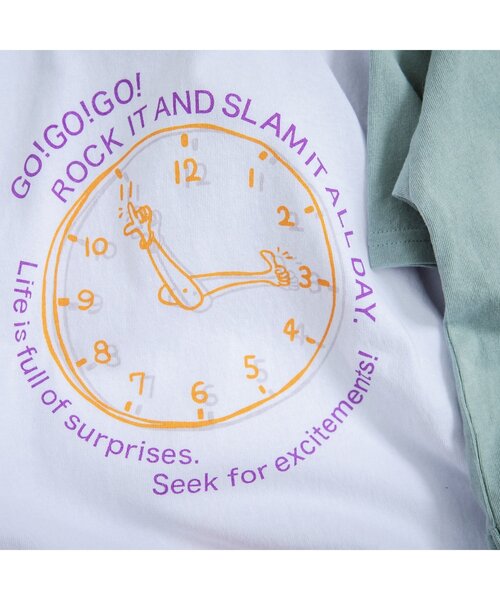 BREEZE（ブリーズ）の「WEB限定 5柄ゆる手書きプリントTシャツ（Tシャツ/カットソー・キッズ・オフホワイト/グレー/ピンク/イエロー/ミント・80/120/100/140/130/110/90）」の11枚目の写真