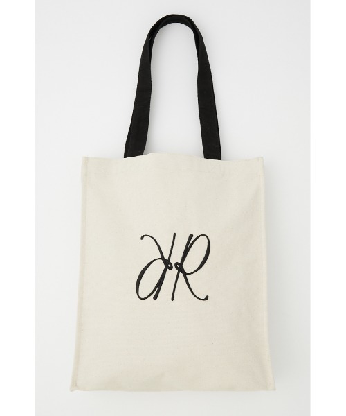 rienda（リエンダ）の「Rロゴキャンバストートバッグ（トートバッグ・レディース・ブラック/グレー/アイボリー/スモークピンク/ベージュ・FREE）」の2枚目の写真