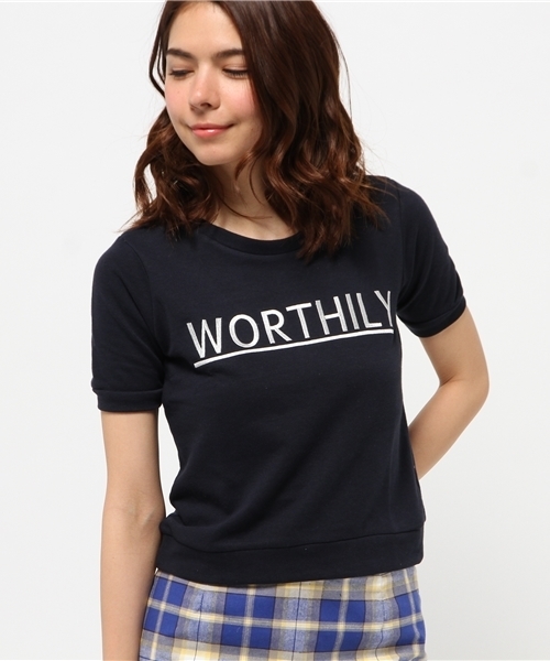 WEGO（ウィゴー）の「WEGO/襟付き刺繍スウェット（スウェット・レディース・オフホワイト/杢グレー/ネイビー・FREE）」の13枚目の写真