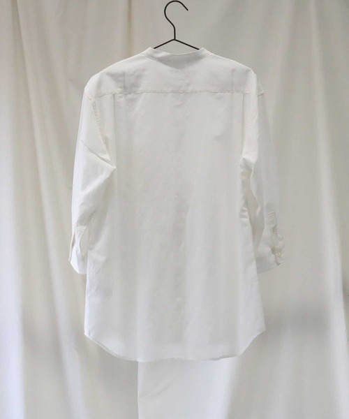 BACK NUMBER（バックナンバー）の「【接触冷感】【BACK NUMBER】「COOL」７分スタンドシャツ（シャツ/ブラウス・メンズ・ネイビー/ホワイト/オリーブ・S/M/XL/L）」の7枚目の写真