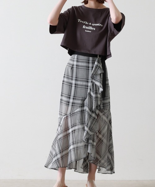 Cheek(チーク)の「【サイズ展開あり】チェックラッフルスカパン(スカート・レディース・ブラック/ブルー/ラベンダー・SMALL/MEDIUM)」の12枚目の写真
