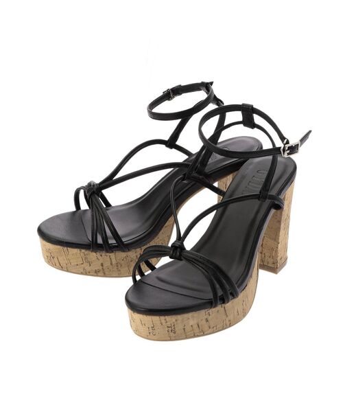 GYDA（ジェイダ）の「ストラップデザインコルクヒールサンダル（サンダル・レディース・オフホワイト/ブラック・MEDIUM/SMALL/LARGE）」の17枚目の写真