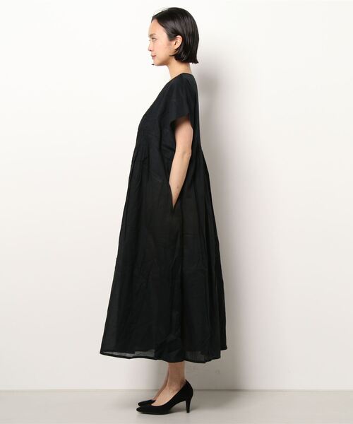 PICCIN（ピッチン）の「ハンドメイドピンタックコットンワンピース（ワンピース・レディース・ブラック/ブルー・M）」の3枚目の写真