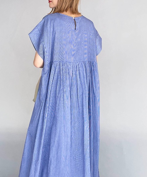 PICCIN（ピッチン）の「ハンドメイドピンタックコットンワンピース（ワンピース・レディース・ブラック/ブルー・M）」の19枚目の写真