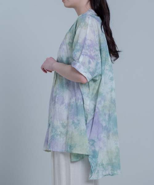 LUPILIEN(ルピリアン)の「Made in India◇タイダイ染め綿ボイル ブラウス(シャツ/ブラウス・レディース・オフホワイト/ピンクベージュ・FREE)」の3枚目の写真