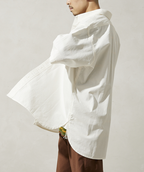 JOURNAL STANDARD relume（ジャーナルスタンダード　レリューム）の「【HOUSE HOLD / ハウスホールド】オーバーサイズシャンブレー半袖シャツ（シャツ/ブラウス・メンズ・ホワイト/ネイビー/ブルー/グリーン・2/4/3）」の19枚目の写真