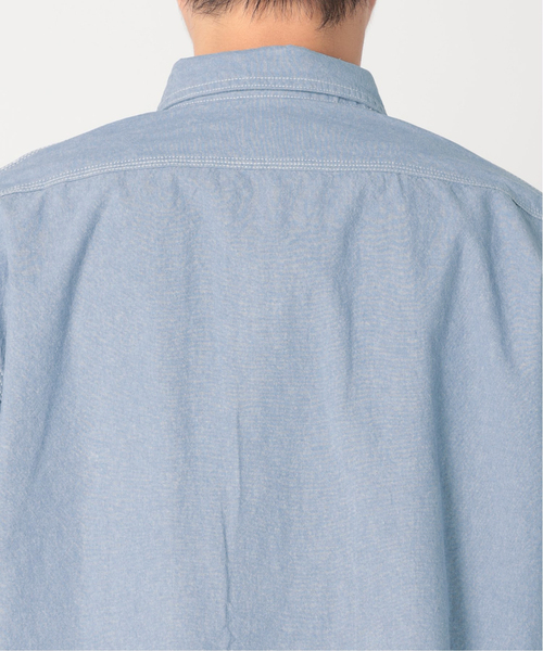 JOURNAL STANDARD relume（ジャーナルスタンダード　レリューム）の「【HOUSE HOLD / ハウスホールド】オーバーサイズシャンブレー半袖シャツ（シャツ/ブラウス・メンズ・ホワイト/ネイビー/ブルー/グリーン・2/4/3）」の15枚目の写真