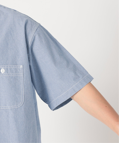 JOURNAL STANDARD relume（ジャーナルスタンダード　レリューム）の「【HOUSE HOLD / ハウスホールド】オーバーサイズシャンブレー半袖シャツ（シャツ/ブラウス・メンズ・ホワイト/ネイビー/ブルー/グリーン・2/4/3）」の13枚目の写真