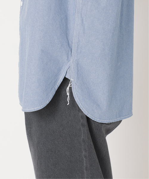 JOURNAL STANDARD relume（ジャーナルスタンダード　レリューム）の「【HOUSE HOLD / ハウスホールド】オーバーサイズシャンブレー半袖シャツ（シャツ/ブラウス・メンズ・ホワイト/ネイビー/ブルー/グリーン・2/4/3）」の11枚目の写真