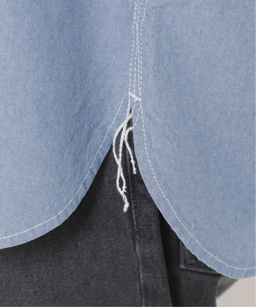 JOURNAL STANDARD relume（ジャーナルスタンダード　レリューム）の「【HOUSE HOLD / ハウスホールド】オーバーサイズシャンブレー半袖シャツ（シャツ/ブラウス・メンズ・ホワイト/ネイビー/ブルー/グリーン・2/4/3）」の10枚目の写真