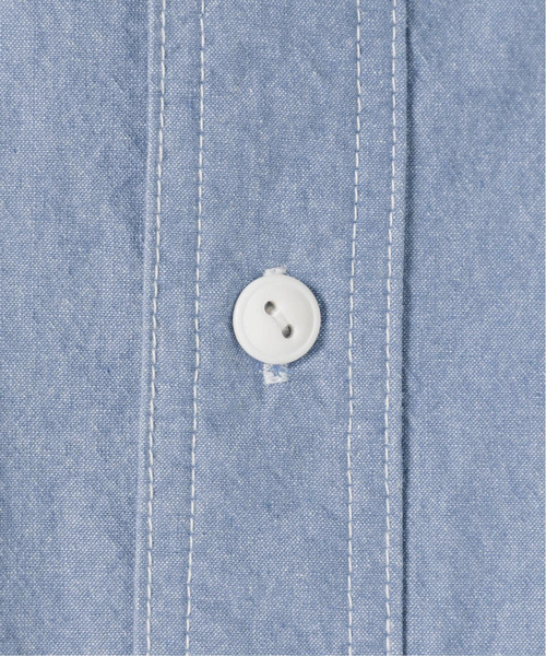 JOURNAL STANDARD relume（ジャーナルスタンダード　レリューム）の「【HOUSE HOLD / ハウスホールド】オーバーサイズシャンブレー半袖シャツ（シャツ/ブラウス・メンズ・ホワイト/ネイビー/ブルー/グリーン・2/4/3）」の9枚目の写真