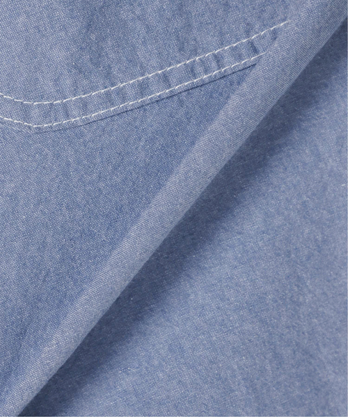 JOURNAL STANDARD relume（ジャーナルスタンダード　レリューム）の「【HOUSE HOLD / ハウスホールド】オーバーサイズシャンブレー半袖シャツ（シャツ/ブラウス・メンズ・ホワイト/ネイビー/ブルー/グリーン・2/4/3）」の5枚目の写真