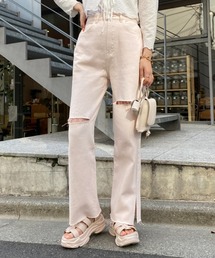 one after another NICE CLAUP | ダメージワイドパンツ(デニムパンツ)