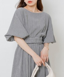 Chico | 【SALON by Chico限定】バックリボンショート丈シアーサッカーブラウス(シャツ/ブラウス)