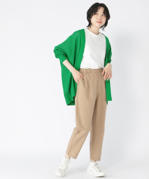 studio CLIP（スタディオクリップ）の「12ゲージ麻タッチガータ編みカーディガン（カーディガン/ボレロ・レディース・グリーン/ブラック/ライトグレー・FREE）」の13枚目の写真