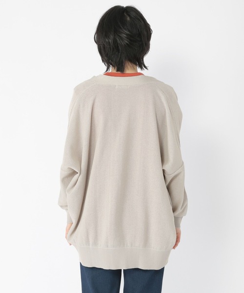 studio CLIP（スタディオクリップ）の「12ゲージ麻タッチガータ編みカーディガン（カーディガン/ボレロ・レディース・グリーン/ブラック/ライトグレー・FREE）」の9枚目の写真