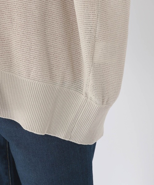 studio CLIP（スタディオクリップ）の「12ゲージ麻タッチガータ編みカーディガン（カーディガン/ボレロ・レディース・グリーン/ブラック/ライトグレー・FREE）」の12枚目の写真