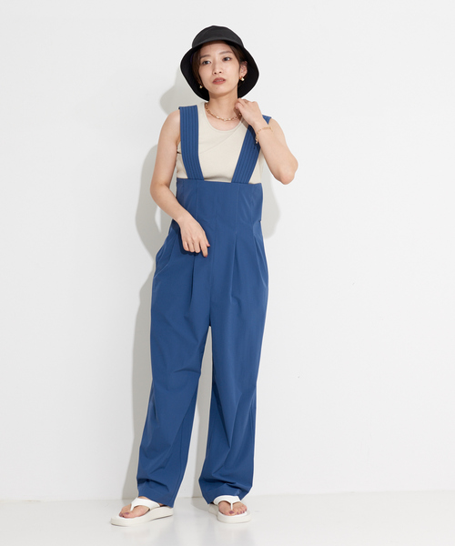NOMINE（ノミネ）の「タックテーパードサロペットオールインワン（サロペット/オーバーオール・レディース・グレイッシュベージュ/ブルー/ブラック・フリー）」の15枚目の写真