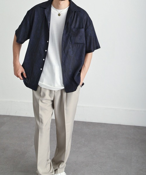 Outfit アウトフィット オープンカラー 龍柄 半袖 ドレス シャツ S 6725121226-141_SUB.jpg?v=