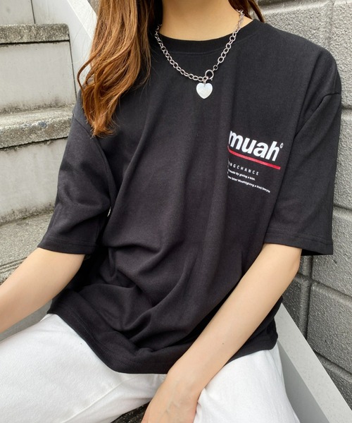 muahmuah（ムーアムーア）の「muahmuah(ムーア ムーア)/REDLINE MUAH T-SHIRT（Tシャツ/カットソー・レディース・ホワイト/ネイビー/ブラック/パープル・FREE）」の14枚目の写真