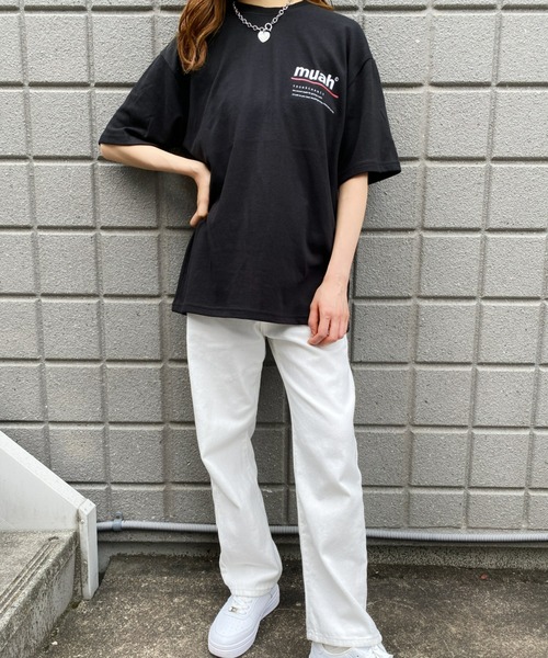 muahmuah（ムーアムーア）の「muahmuah(ムーア ムーア)/REDLINE MUAH T-SHIRT（Tシャツ/カットソー・レディース・ホワイト/ネイビー/ブラック/パープル・FREE）」の17枚目の写真