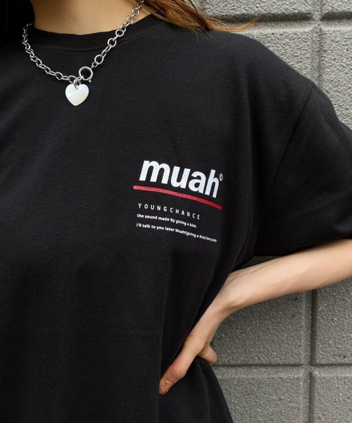 muahmuah（ムーアムーア）の「muahmuah(ムーア ムーア)/REDLINE MUAH T-SHIRT（Tシャツ/カットソー・レディース・ホワイト/ネイビー/ブラック/パープル・FREE）」の16枚目の写真