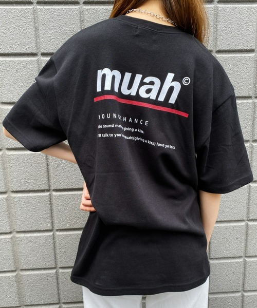muahmuah（ムーアムーア）の「muahmuah(ムーア ムーア)/REDLINE MUAH T-SHIRT（Tシャツ/カットソー・レディース・ホワイト/ネイビー/ブラック/パープル・FREE）」の13枚目の写真