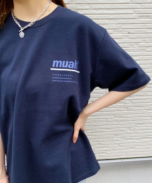 muahmuah（ムーアムーア）の「muahmuah(ムーア ムーア)/REDLINE MUAH T-SHIRT（Tシャツ/カットソー・レディース・ホワイト/ネイビー/ブラック/パープル・FREE）」の21枚目の写真