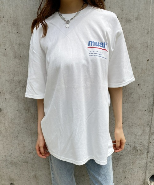 muahmuah（ムーアムーア）の「muahmuah(ムーア ムーア)/REDLINE MUAH T-SHIRT（Tシャツ/カットソー・レディース・ホワイト/ネイビー/ブラック/パープル・FREE）」の5枚目の写真
