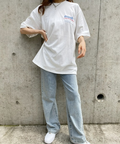 muahmuah（ムーアムーア）の「muahmuah(ムーア ムーア)/REDLINE MUAH T-SHIRT（Tシャツ/カットソー・レディース・ホワイト/ネイビー/ブラック/パープル・FREE）」の11枚目の写真