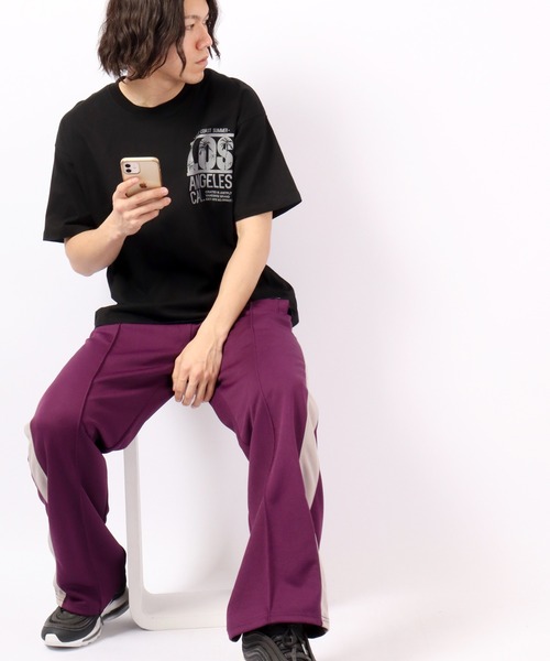 FUNALIVE(ファンアライブ)の「Sunsweet LOSANGELESロゴ半袖Tシャツ(Tシャツ/カットソー・メンズ・ブラック/グリーン・L/M)」の5枚目の写真