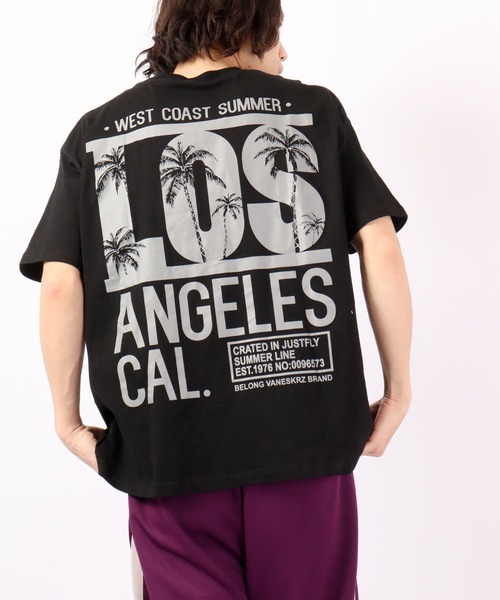 FUNALIVE(ファンアライブ)の「Sunsweet LOSANGELESロゴ半袖Tシャツ(Tシャツ/カットソー・メンズ・ブラック/グリーン・L/M)」の4枚目の写真