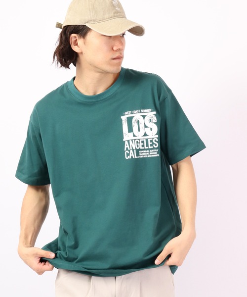 FUNALIVE(ファンアライブ)の「Sunsweet LOSANGELESロゴ半袖Tシャツ(Tシャツ/カットソー・メンズ・ブラック/グリーン・L/M)」の7枚目の写真