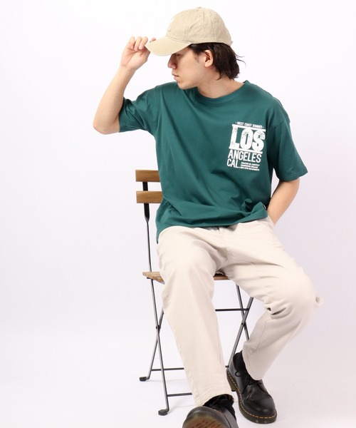 FUNALIVE(ファンアライブ)の「Sunsweet LOSANGELESロゴ半袖Tシャツ(Tシャツ/カットソー・メンズ・ブラック/グリーン・L/M)」の9枚目の写真