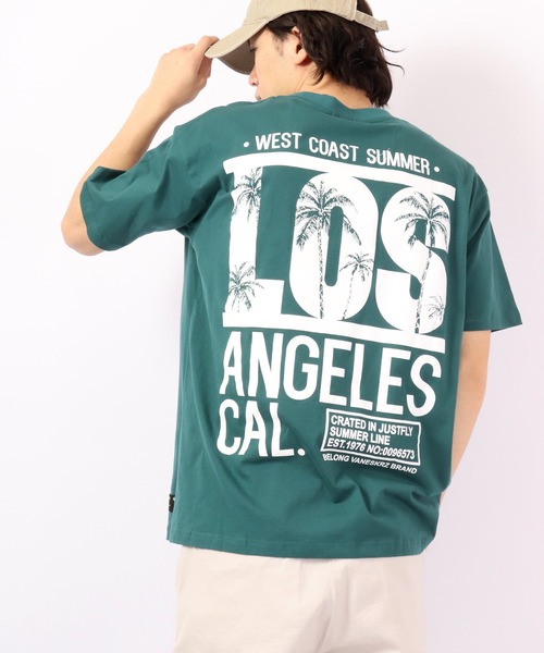 FUNALIVE(ファンアライブ)の「Sunsweet LOSANGELESロゴ半袖Tシャツ(Tシャツ/カットソー・メンズ・ブラック/グリーン・L/M)」の11枚目の写真