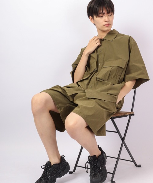 Revo.(レボ)の「Revo. コットンナイロンストレッチショートパンツ(その他パンツ・メンズ・レッド系その他/ブルー/グレー/オリーブ/ブラック・1/2)」の9枚目の写真