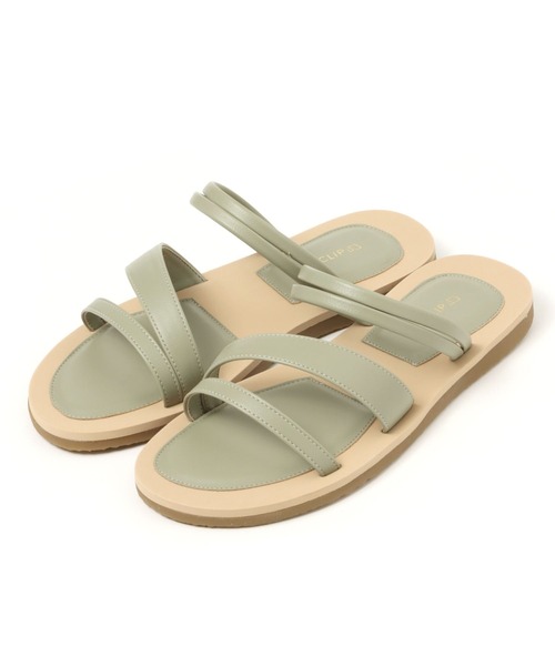 studio CLIP(スタディオクリップ)の「2WAYナローサンダル(サンダル・レディース・グリーン/ホワイト/ブラック・LARGE/MEDIUM)」の3枚目の写真