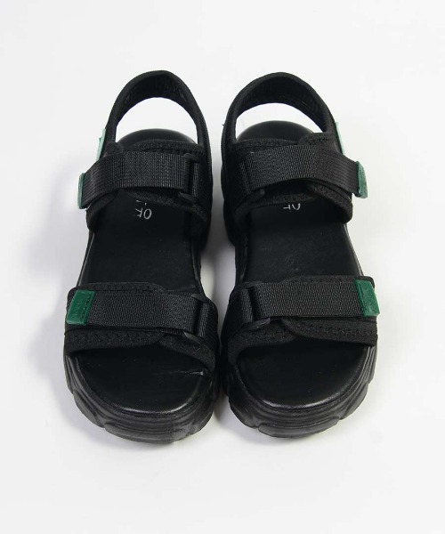 shopnikoniko(ショップニコニコ)の「ダッド スポーツサンダル 厚底 フラット スポサン(サンダル・レディース・ブラック/ホワイト・S/M/L/LL)」の13枚目の写真