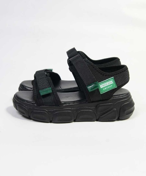 shopnikoniko(ショップニコニコ)の「ダッド スポーツサンダル 厚底 フラット スポサン(サンダル・レディース・ブラック/ホワイト・S/M/L/LL)」の14枚目の写真