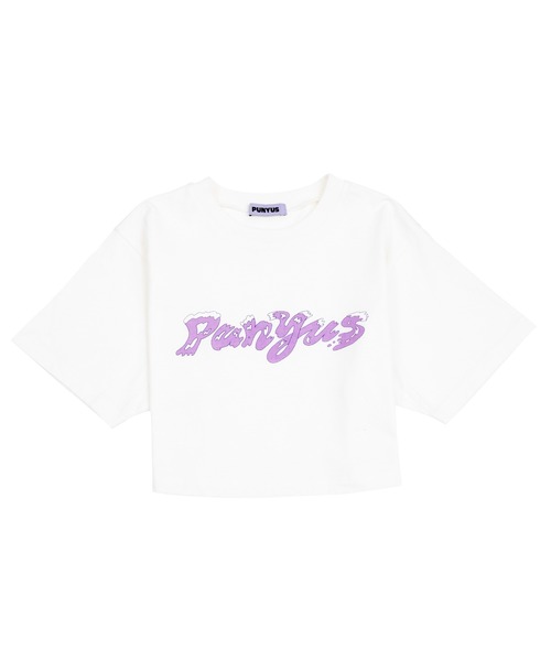 PUNYUS（プニュズ）の「クロップドロゴＴシャツ（Tシャツ/カットソー・レディース・パープル/ブラック/ホワイト・3/1/2/4）」の21枚目の写真