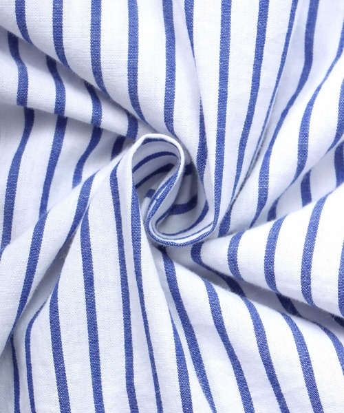 SITRY（シトリー）の「Wide silhouette Cleric stripe shirt/ワイドシルエット ストライプ クレリックシャツ（シャツ/ブラウス・メンズ・ブラック/ネイビー/ブルー・M/L）」の10枚目の写真