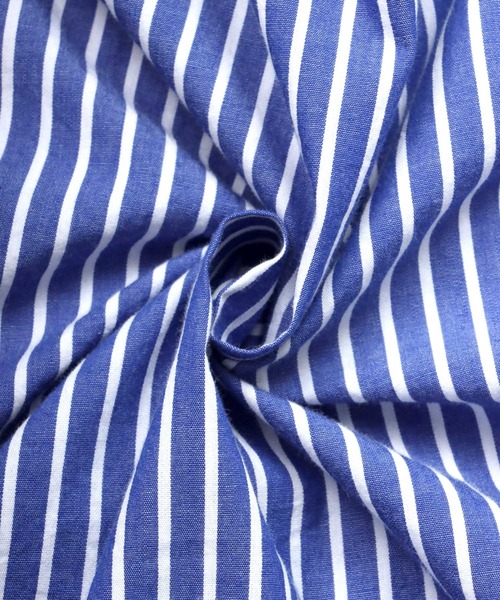 SITRY（シトリー）の「Wide silhouette Cleric stripe shirt/ワイドシルエット ストライプ クレリックシャツ（シャツ/ブラウス・メンズ・ブラック/ネイビー/ブルー・M/L）」の11枚目の写真