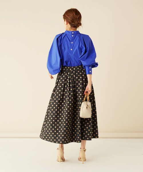 NOLLEY’S(ノーリーズ)の「◇【WEB限定カラーあり】リバーシブルタフタドットジャガードスカート(スカート・レディース・ブラック系その他/ブラウン系その他5/ベージュ系その他4・1/2)」の6枚目の写真