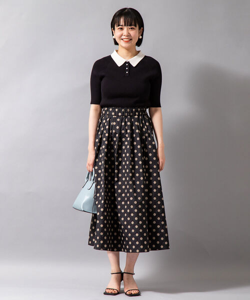 NOLLEY’S(ノーリーズ)の「◇【WEB限定カラーあり】リバーシブルタフタドットジャガードスカート(スカート・レディース・ブラック系その他/ブラウン系その他5/ベージュ系その他4・1/2)」の7枚目の写真